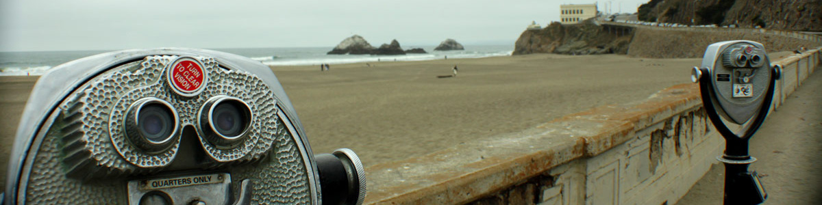 Art Photography of Viewfinders on Pacific Ocean CA